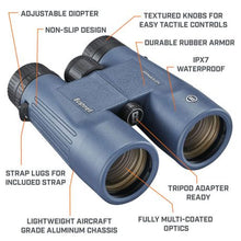 Load image into Gallery viewer, Bushnell H2O 10x42 Waterproof Binoculars- Dark Blue
