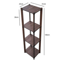 Load image into Gallery viewer, db Creative - 4 Tier Free-standing Walnut Shelving unit (Large)
