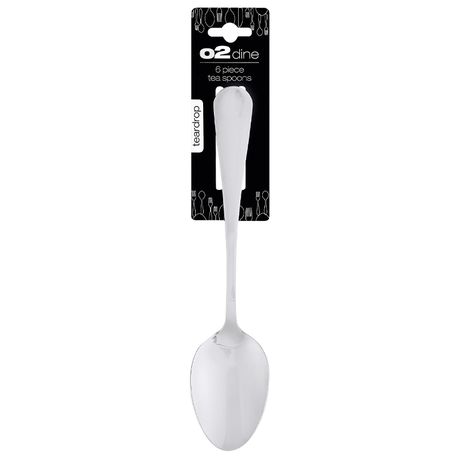 O2 Dine 6 Piece Teardrop Teaspoon