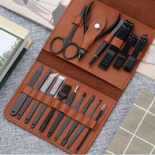 Load image into Gallery viewer, 16 Piece Manicure Tool Set Pedicure Kit - Tan
