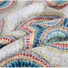 Load image into Gallery viewer, Decorative Stylish Modern Look Reversible Embroidered Bedspread - Azure
