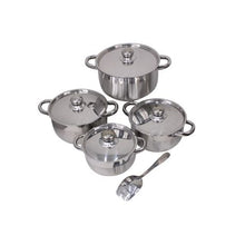 Load image into Gallery viewer, 8 Piece Stainless Steel Cookware Set &amp; Complementary LMA Serving Spoon
