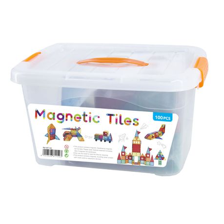 Magnetic Tiles - Kids Building Construction Game Set - 100 Pieces in Box Buy Online in Zimbabwe thedailysale.shop