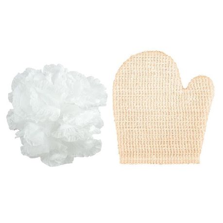 Exfoliating Bath Mitt & White Ruffle Buy Online in Zimbabwe thedailysale.shop