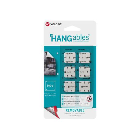 VELCRO® Brand HANGables™ 22mm squares. white.16pcs Buy Online in Zimbabwe thedailysale.shop