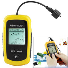 Load image into Gallery viewer, Wired Sonar Transducer &amp; LCD Fish Finder Display - Yellow
