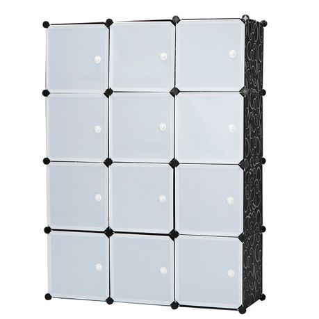 Gretmol 12 Cube Stackable Storage - Black