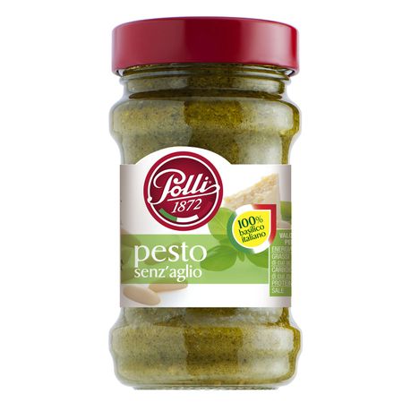 Polli - Basil Green Pesto without Garlic - 12X190G Buy Online in Zimbabwe thedailysale.shop