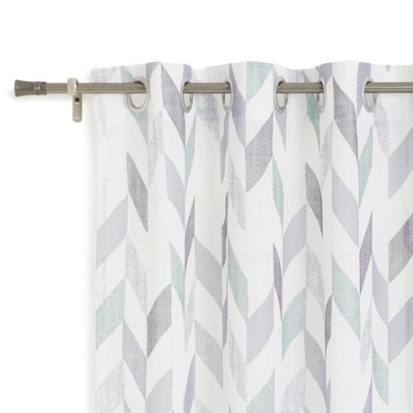 George & Mason - Chevron Dolly Eyelet Unlined Curtain