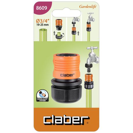 Claber 3/4 Click Connector (Carded) Buy Online in Zimbabwe thedailysale.shop