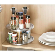 Load image into Gallery viewer, Wenko - Cupboard Turntable - 2-Tier Lazy Susan - Duo - Stainless Steel
