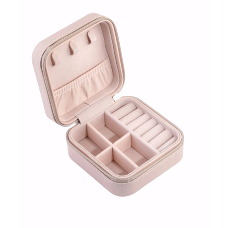 Portable Blush Small Travel Jewelry Box Organizer Buy Online in Zimbabwe thedailysale.shop