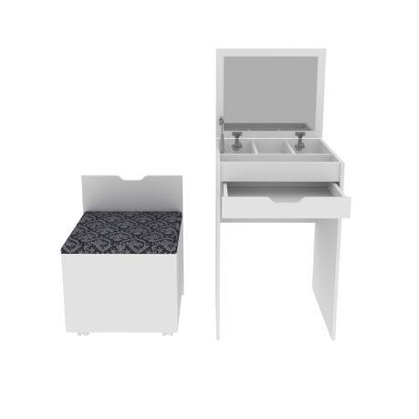 Linx Bedroom Dressing Table with Chair - White