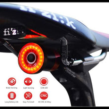 Load image into Gallery viewer, RockBros Smart Bicycle Taillight, Auto sense Brake, Start, Stop and light.
