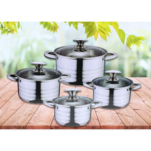 Load image into Gallery viewer, RW 8 Pieces Stainless Steel Cookware Set - Glass Lidded Pot Set
