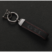 Load image into Gallery viewer, Suede Leather Car Key Ring Keyring - Volkswagen GTI Style | 13cm x 3cm
