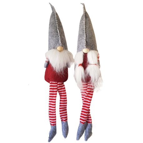 Nordic Tomte Nisse Scandinavian Gnome Sitting Home Décor - 2 Pack Buy Online in Zimbabwe thedailysale.shop