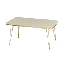 Load image into Gallery viewer, Luxurious Modern Rectangle Coffee Middle Table with Gold Metal Legs - Cream
