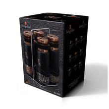 Load image into Gallery viewer, Berlinger Haus 5 Piece Steel and Glass Spice Shaker Set - Black Rose Collectiom
