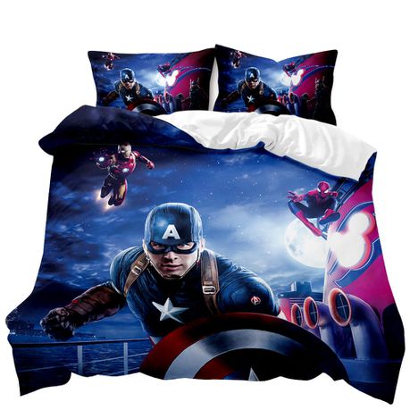 Avengers / Captain America 3D Printed King Size Bed Duvet Cover Set Buy Online in Zimbabwe thedailysale.shop