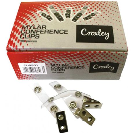 Croxley Mylar Conference Clips - Pack Of 100