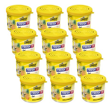 Shield- Fresh 24 Gel Air Freshener 80 G - Vanilla Pineapple - 12 Pack Buy Online in Zimbabwe thedailysale.shop