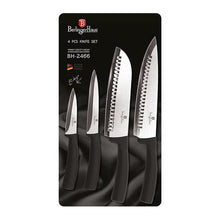 Load image into Gallery viewer, Berlinger Haus 4-Piece Stainless Steel Knife Set - Black
