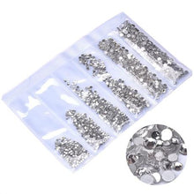 Load image into Gallery viewer, Nail Art Rhinestones packet with 6 Sizes - Clear
