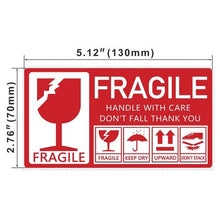 Load image into Gallery viewer, Permanent self-adhesive Easy Tear Fragile Sticker X 5 (FGS-130-70-250 X 5)
