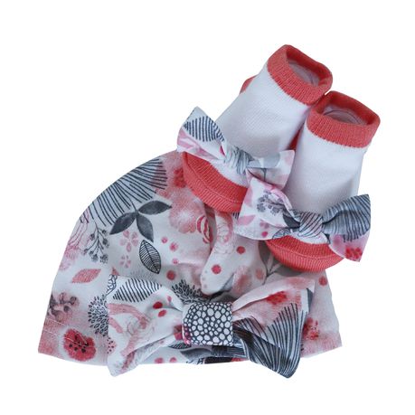 Snuggletime Gift Set 2 Piece Hat & Socks - Pink Buy Online in Zimbabwe thedailysale.shop