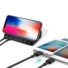 Load image into Gallery viewer, Multi-Port USB Quick 3.0 Fast Charger Station Qi Wireless Charger
