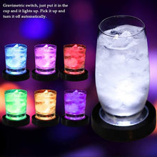 Load image into Gallery viewer, LED Flashing Round Shape Luminous Coaster Cup Mat - Multicoloured
