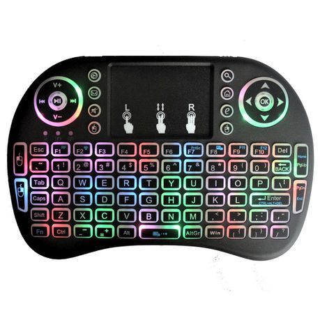 RGB Mini keyboard 7Colors Backlit Wireless Keyboard W/Touchpad Buy Online in Zimbabwe thedailysale.shop