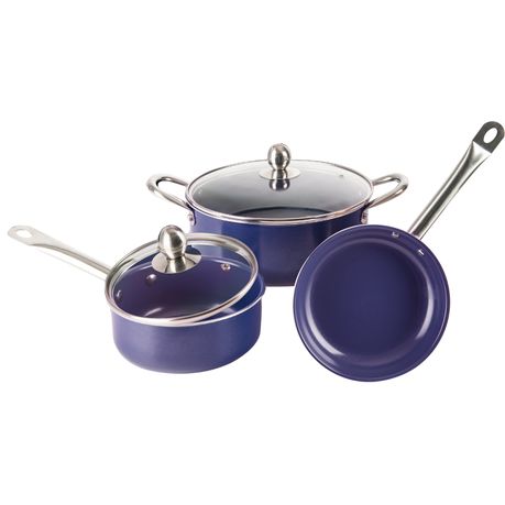 Blue Sapphire Premium 5-Piece Pot Set Buy Online in Zimbabwe thedailysale.shop