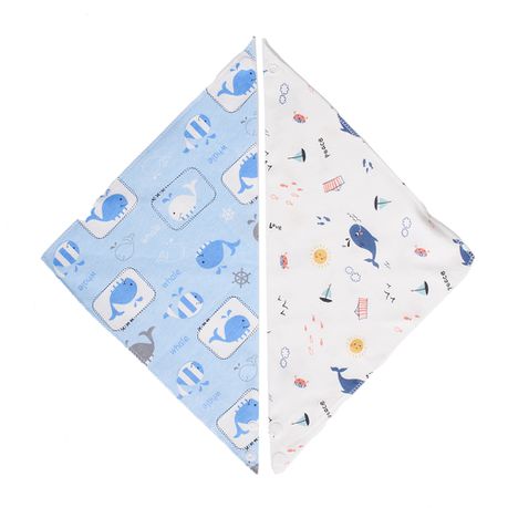 All Heart 2 Pack Baby Bib Clother With Whales And Dolphin Prints Buy Online in Zimbabwe thedailysale.shop