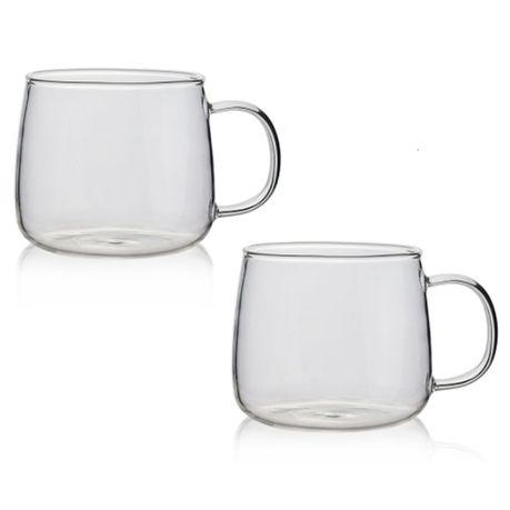 Coffee Cup Glass Set of 2 Heat Resistant Borosilicate Buy Online in Zimbabwe thedailysale.shop