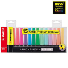 Load image into Gallery viewer, STABILO Boss Highlighters Desk set 15&#39;s
