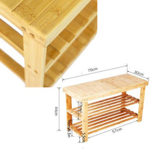 Load image into Gallery viewer, College Originals Multi-Functional Bamboo Bench Organizer Storage Shelf
