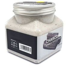 Load image into Gallery viewer, Bufftee Charcoal Body Scrub - Face Scrub - Skin scrub - Large 500ml Tub
