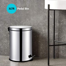 Load image into Gallery viewer, DH - Modern Stainless Steel Pedal Bin - 3Ltr
