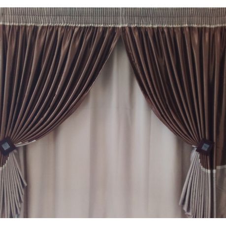 Dapper Brown 5m Curtain Buy Online in Zimbabwe thedailysale.shop