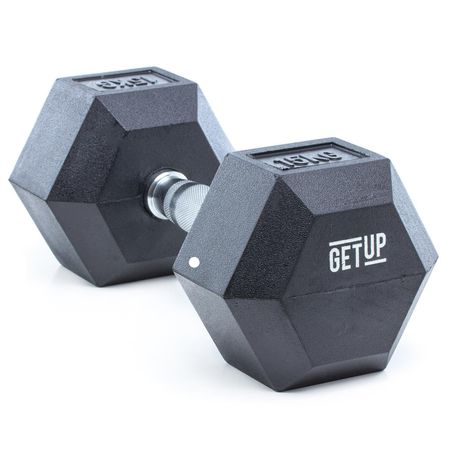 GetUp Hex Rubber Dumbbell - 15kg Buy Online in Zimbabwe thedailysale.shop