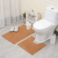 Load image into Gallery viewer, Chenille Microfibre Large Luxury Bathroom Bath Mat Quick Dry Honey Caramel
