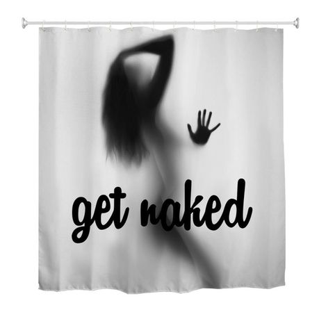 Shower Curtain Modern Custom Design - Get Naked once again