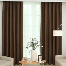 Load image into Gallery viewer, Matoc Readymade Curtain 265cmWx250cmH -Textured -Taped -SelfLined -Brown
