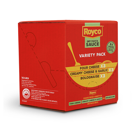 Royco Dry Pasta Sauce Variety Pack 3x3 flavours