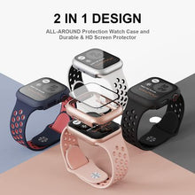 Load image into Gallery viewer, Hard Case and Glass Screen Protector for Apple Watch - 38mm Silver
