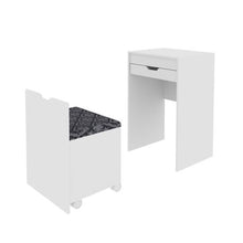 Load image into Gallery viewer, Linx Bedroom Dressing Table with Chair - White
