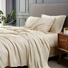 Load image into Gallery viewer, Wrinkle Resistant Egyptian Comfort Sheet Set 4 Piece King: Cool Cream Beige
