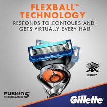 Load image into Gallery viewer, Gillette Fusion ProGlide Flexball Manual Handle + 2 Razor Blades
